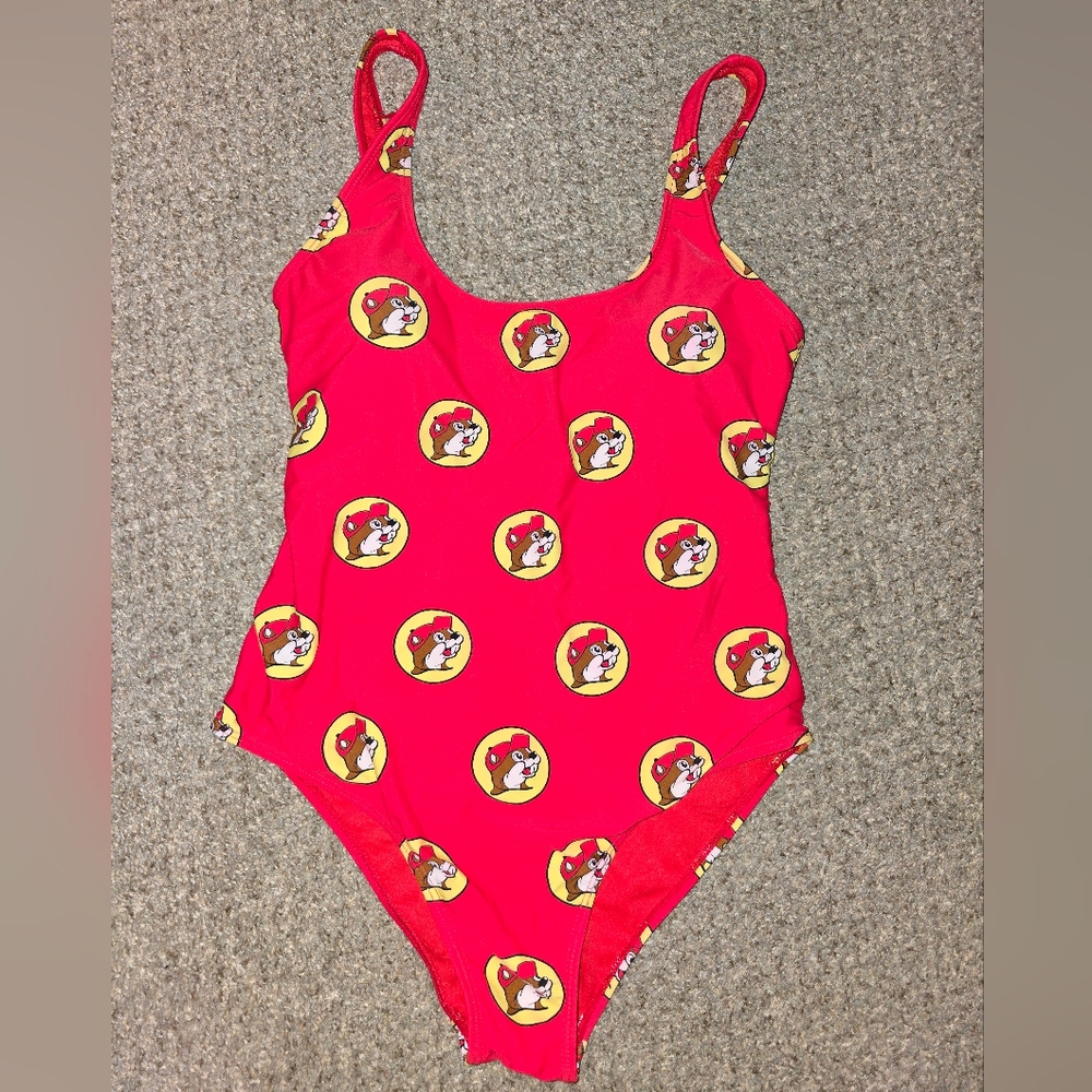 Women's Red Buc-ee's One Piece Swimsuit Size X-Small